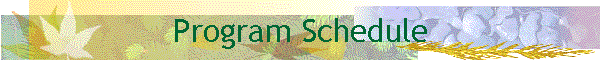 Program Schedule